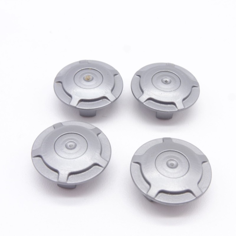 Playmobil 38783 Lot de 4 Enjoliveurs de Roue Gris