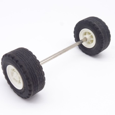 Playmobil 38835 Essieu Métal Longueur 120 mm Roues Diamètre 44 mm Largeur 19 mm 3879