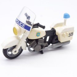 Playmobil 28417 Moto de Police Blanche Vintage 3564 3489 Jaunissement