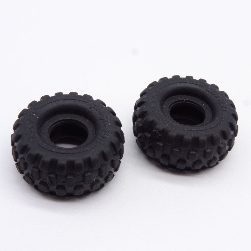Playmobil 31851 Lot de 2 Pneus Diamètre 24mm Largeur 12mm