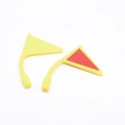 Playmobil 39006 Lot de 2 Petits Drapeaux Jaunes
