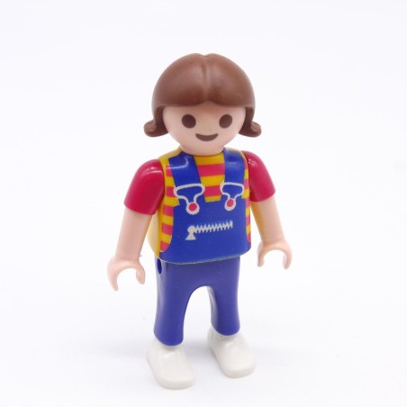 Playmobil 39068 Enfant Fille Salopette bleue Jaune et Rose 4326 9277