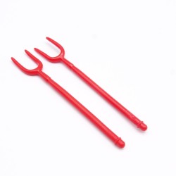 Playmobil 39086 Lot de 2 Outils Fermiers rouges