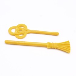 Playmobil 39099 Balai et Plumeau Jaune Orange Cuisine 1900 5322
