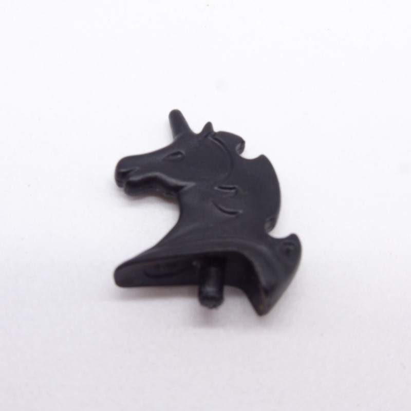 Playmobil 39179 Décoration Licorne Cheval Noir pour Casque de Chevalier