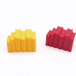 Playmobil 39235 Lot de 2 Rangées de Livres Rouge et Orange