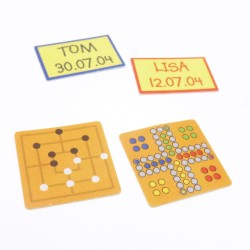 Playmobil 39266 Lot de 4 Petites Cartes en Carton Lisa Tom Jeux