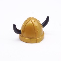 Playmobil 39300 Casque Viking Doré à Cornes Noires petite casse
