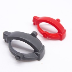 Playmobil 39309 Lot de 2 Casques Gris et Rouge Espace Espion Agent Secret