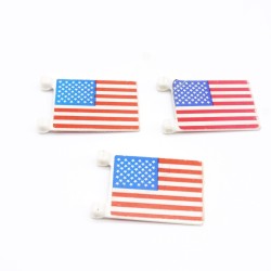 Playmobil 4166 Lot de 3 Drapeaux Nordistes Vintage Usés