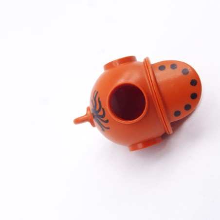 Playmobil 18066 Casque de Plongeur Scaphandre Orange Foncé Pieuvre