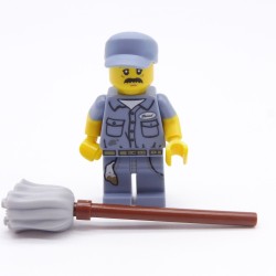 Lego LEG0667 COL15-9 Figurine Janitor Balayeur Serie 15