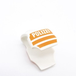 Playmobil 39367 Gilet Pareballe Blanc et Orange POLIZEI