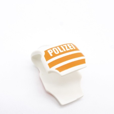 Playmobil 39367 Gilet Pareballe Blanc et Orange POLIZEI