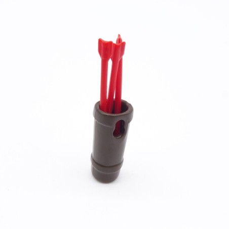Playmobil 39381 Carquois Marron Foncé avec Flèches Rouges