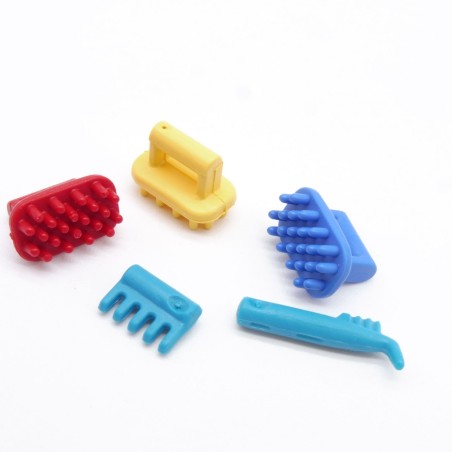 Playmobil 39514 Lot de 5 Brosses pour Chevaux