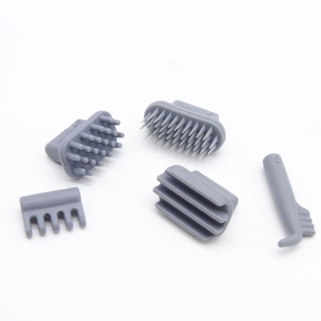 Playmobil 39515 Lot de 5 Brosses Grises pour Chevaux