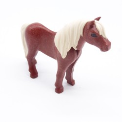 Playmobil 39576 Poney Marron et Blanc