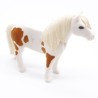 Playmobil 39577 Poney Blanc et Marron un peu sale