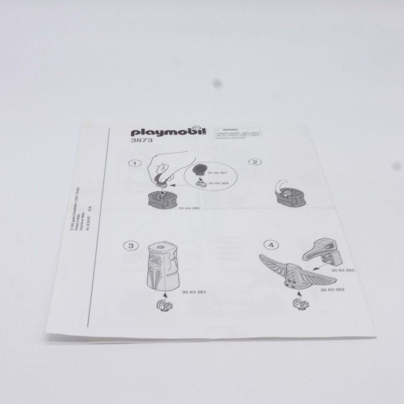 Playmobil 39681 Notice Originale 3873 état moyen