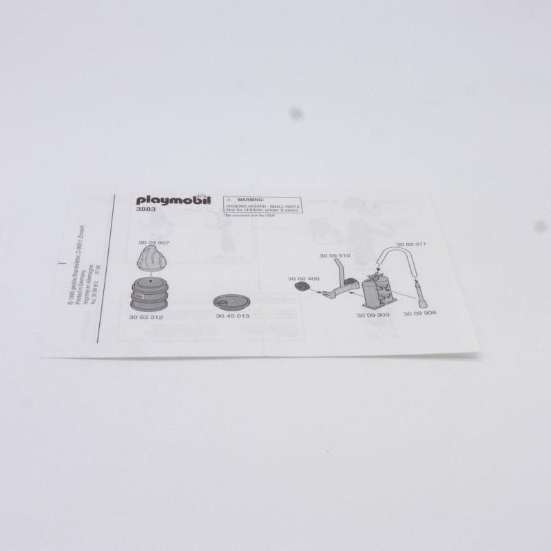 Playmobil 39684 Notice Originale 3883 état Correct