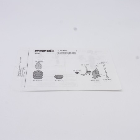 Playmobil 39684 Notice Originale 3883 état Correct