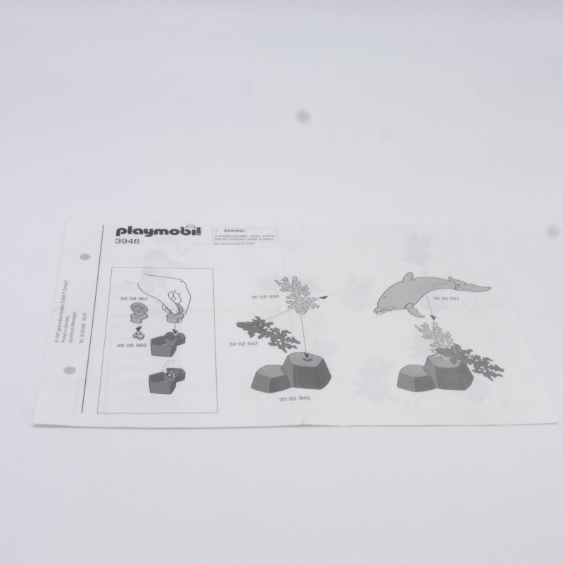 Playmobil 39690 Notice Originale 3948 état moyen