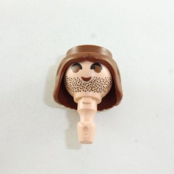 Playmobil 19077 Playmobil Head Hair Brown Shaved