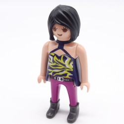 Playmobil 39729 Femme Rose Bleu Jaune Bottines Grises Rock Star