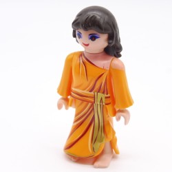 Playmobil 39730 Femme Robe Orange Ceinture dorée Pieds Nus