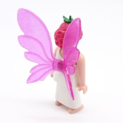 Playmobil 39731 Femme Fée Robe Blanche Rubans Vert et Rose Ailes Roses 5279 5995