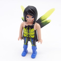 Playmobil 39733 Femme Fée Dragon Noir Bleu Jaune ailes Noires et Jaunes