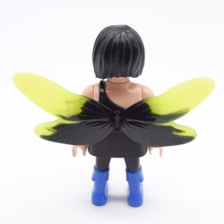 Playmobil 39733 Femme Fée Dragon Noir Bleu Jaune ailes Noires et Jaunes