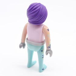 Playmobil 39734 Femme Fée Bleue Cheveux Violets Gants Argents 70299