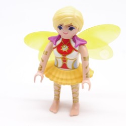 Playmobil 39735 Femme Fée Corps Fin Jupe Jaune Ailes Jaunes Pieds Nus