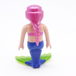 Playmobil 39736 Femme Sirène Bleu queue Verte Cheveux Roses 70096