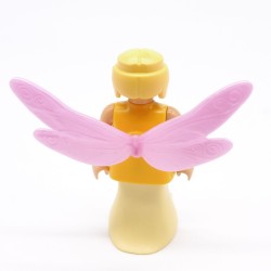 Playmobil 39737 Femme Fée Jaune et Orange Ailes roses 9136