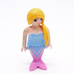Playmobil 39738 Femme Sirène Bleu et Rose Cheveux Jaunes 9355
