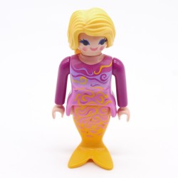 Playmobil 39739 Femme Sirène Orange et Rose Cheveux Jaunes 70033