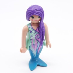 Playmobil 39740 Femme Sirène Bleue et Verte Cheveux Violets 70033