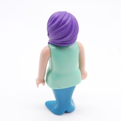 Playmobil 39740 Femme Sirène Bleue et Verte Cheveux Violets 70033