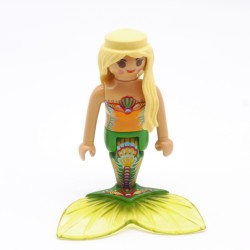 Playmobil 39742 Femme Sirène Vert Orange Queue Jaune