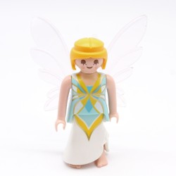 Playmobil 39761 Femme Fée Robe Bleue et Blanches Ailes Roses 5492