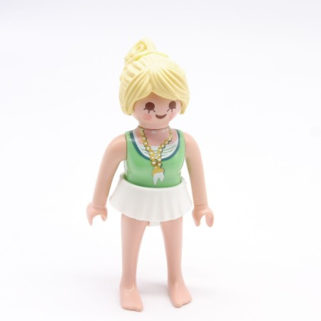Playmobil 39776 Femme Moderne Verte avec Jupe Blanche Corps Fin
