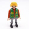 Playmobil 39779 Femme Gris et Orange Gilet Vert Zoo