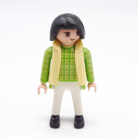 Playmobil 39780 Femme Vert Jaune et Blanc Gilet Jaune