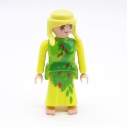 Playmobil 39783 Femme Fée Jaune Fluo Vert Robe Feuilles Pieds nus 3896 7463