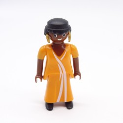 Playmobil 39787 Femme Africaine robe Orange et Blanche Boucles Oreilles