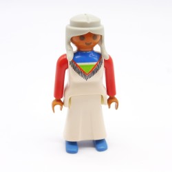 Playmobil 39794 Femme Indienne Robe Blanche et Rouge Chaussures Bleues