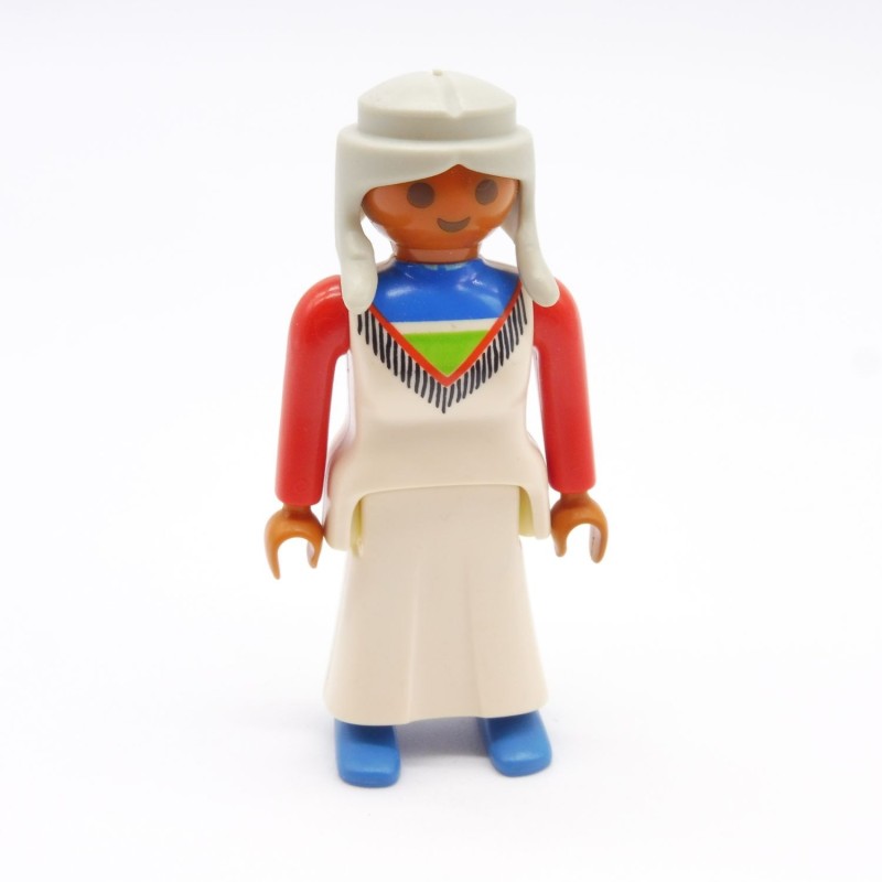 Playmobil 39794 Femme Indienne Robe Blanche et Rouge Chaussures Bleues